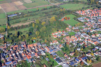 Oblique view of Main Street in Winden in the state Rhineland-Palatinate, Germany