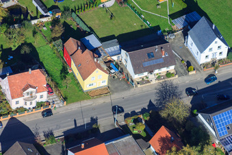 Main Street in Winden in the state Rhineland-Palatinate, Germany from above