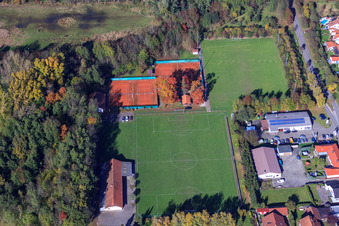 Sports fields of Sportfreunde Germania eV in Winden in the state Rhineland-Palatinate, Germany