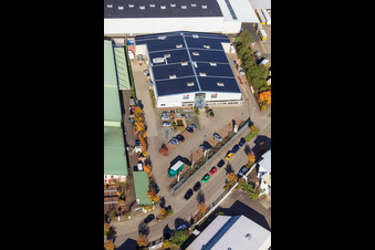 Oblique view of Horst Industrial Estate, Frey Kitchen Center Interior Design in the district Minderslachen in Kandel in the state Rhineland-Palatinate, Germany