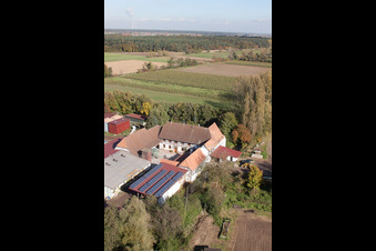 Leistenmühle in Erlenbach bei Kandel in the state Rhineland-Palatinate, Germany out of the air