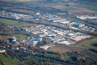 Industrial area Hagsfeld in the district Hagsfeld in Karlsruhe in the state Baden-Wuerttemberg, Germany