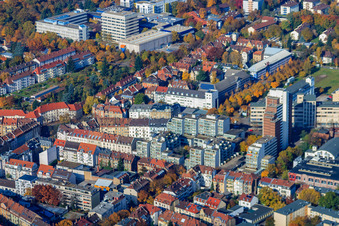 Karl-Wilhelm-Platz and Haid-und-Neu-Straße in the district Oststadt in Karlsruhe in the state Baden-Wuerttemberg, Germany