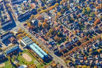 Kaiserallee x Northern Hildapromenade, Dragonerhalle in the district Weststadt in Karlsruhe in the state Baden-Wuerttemberg, Germany