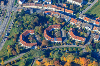 Residential developments Am Sandberg in the district Knielingen in Karlsruhe in the state Baden-Wuerttemberg, Germany