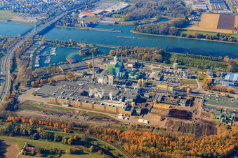 Maxau Paper Mill Stora-Enso in the district Knielingen in Karlsruhe in the state Baden-Wuerttemberg, Germany