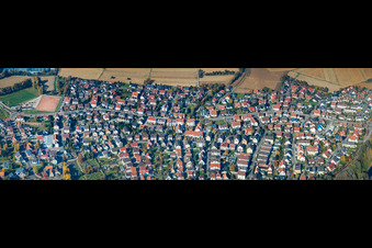 Panorama Habsburg Avenue in Hagenbach in the state Rhineland-Palatinate, Germany