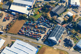 Aerial view of Hutter Heating Construction in Hagenbach in the state Rhineland-Palatinate, Germany