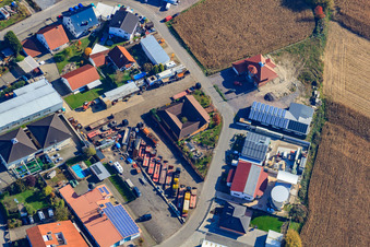 Perläckerstraße industrial area with NordsonSELECT GmbH in Hagenbach in the state Rhineland-Palatinate, Germany