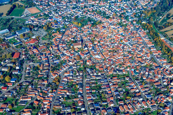 City center in Hagenbach in the state Rhineland-Palatinate, Germany