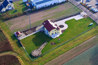 Aerial view of Residential building in Gereut in Hatzenbühl in the state Rhineland-Palatinate, Germany