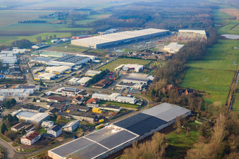 Industrial estate, Gazely Logistics Center, 2nd construction phase in the district Minderslachen in Kandel in the state Rhineland-Palatinate, Germany