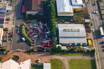 Horst Buschurweg commercial area in the district Minderslachen in Kandel in the state Rhineland-Palatinate, Germany