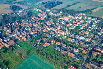 Aerial photograpy of Eichelstr in Barbelroth in the state Rhineland-Palatinate, Germany