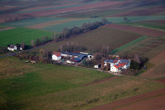 Aerial photograpy of Eichenhof in the district Deutschhof in Kapellen-Drusweiler in the state Rhineland-Palatinate, Germany