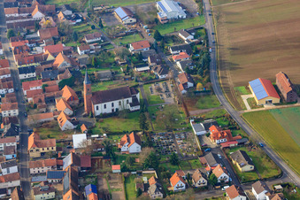 Aerial photograpy of Ortisei in Kapsweyer in the state Rhineland-Palatinate, Germany