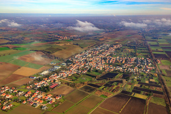 Village view from the southwest in Steinfeld in the state Rhineland-Palatinate, Germany