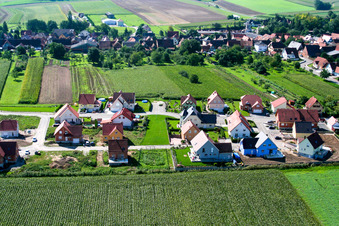 Bird's eye view of Niederlauterbach in the state Bas-Rhin, France