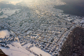 Lina Sommer Elementary School in winter with snow in Jockgrim in the state Rhineland-Palatinate, Germany