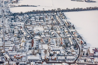 Castle ring in the snow in Kandel in the state Rhineland-Palatinate, Germany