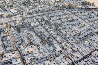 Bismarckstr in Kandel in the state Rhineland-Palatinate, Germany from the plane