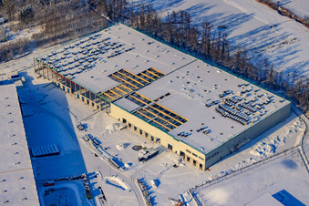 Aerial view of Gazely Logistics Center 2nd construction phase for STS Group in Wi in the district Minderslachen in Kandel in the state Rhineland-Palatinate, Germany