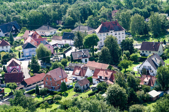Drone image of Lauterbourg in the state Bas-Rhin, France