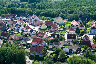 Lauterbourg in the state Bas-Rhin, France from the drone perspective