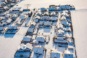 District Hayna in Herxheim bei Landau in the state Rhineland-Palatinate, Germany from the plane