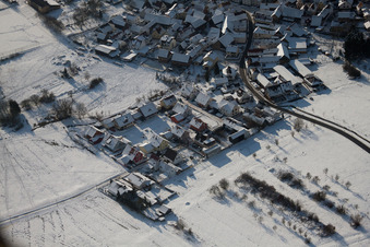 District Büchelberg in Wörth am Rhein in the state Rhineland-Palatinate, Germany seen from above