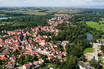 Lauterbourg in the state Bas-Rhin, France out of the air