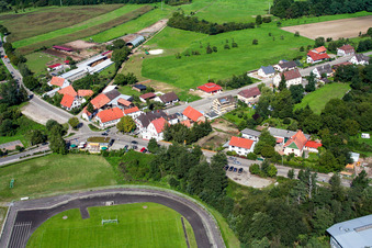 Bird's eye view of District Neulauterburg in Berg in the state Rhineland-Palatinate, Germany