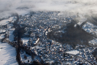 Aerial view of Lauterbourg in the state Bas-Rhin, France