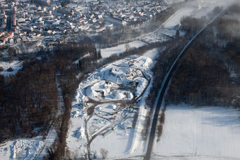 Oblique view of Lauterbourg in the state Bas-Rhin, France