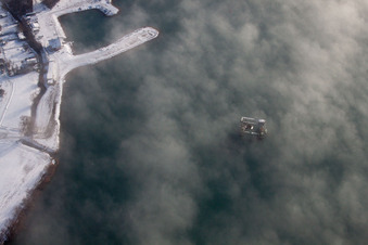 Lauterbourg in the state Bas-Rhin, France from above