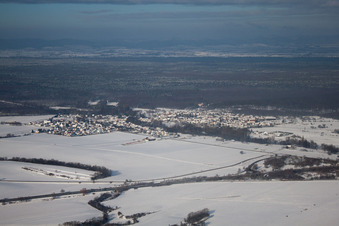 Scheibenhardt in Scheibenhard in the state Bas-Rhin, France from the plane