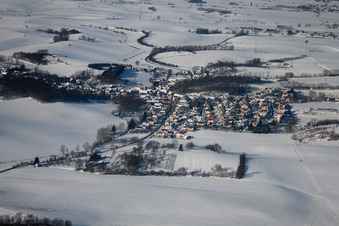 In winter when there is snow in Neewiller-près-Lauterbourg in the state Bas-Rhin, France