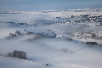 Aerial view of Wintzenbach in the state Bas-Rhin, France