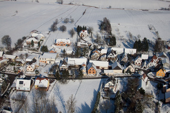 Wintzenbach in the state Bas-Rhin, France viewn from the air