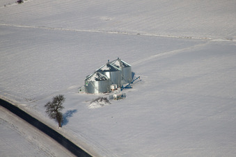 Aerial view of Wintzenbach in the state Bas-Rhin, France
