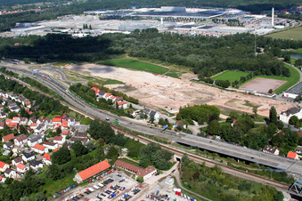 Maximilianscenter retail center construction site in the district Maximiliansau in Wörth am Rhein in the state Rhineland-Palatinate, Germany