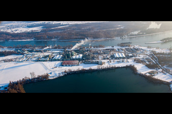 Chemical industry on the Rhine in Lauterbourg in the state Bas-Rhin, France