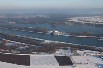 Rhine and Gold Canal in Munchhausen in the state Bas-Rhin, France