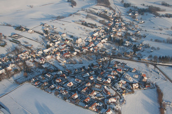 Wintzenbach in the state Bas-Rhin, France from a drone