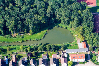 Police pond of the fishing club ASV Kandel in Kandel in the state Rhineland-Palatinate, Germany