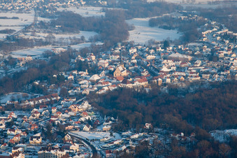 Lauterbourg in the state Bas-Rhin, France from the plane