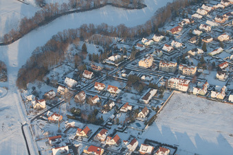 Drone recording of Lauterbourg in the state Bas-Rhin, France