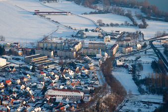 Drone image of Lauterbourg in the state Bas-Rhin, France