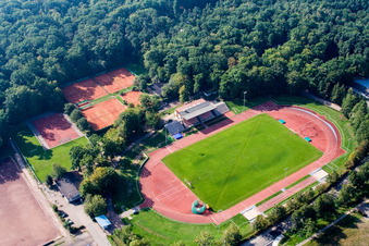 Ensemble of sports grounds Bienwaldstadion and Tennisclub in Kandel in the state Rhineland-Palatinate