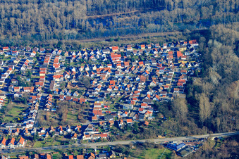 Erlenweg on the Lingenfelder Althrein in Lingenfeld in the state Rhineland-Palatinate, Germany
